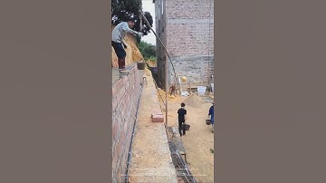 Use the lever principle to push the concrete onto the ramp, saving effort and being efficient!