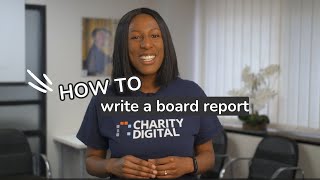 What to include in your charity board report
