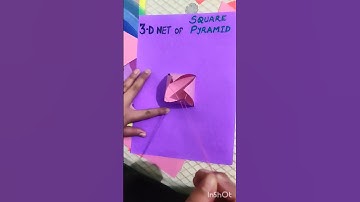 net of square pyramid//#netsquarepyramid #3dnet # squarepyramid @letslearnart8864