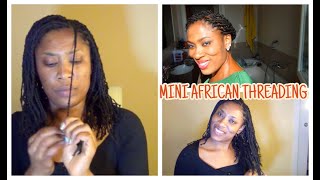 Mini African Threading || long Lasting Protective Hairstyle || Back2NaturalGirls