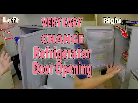 HOW TO: CHANGE REFRIGERATOR DOOR OPENING FROM LEFT TO RIGHT VICE VERSA