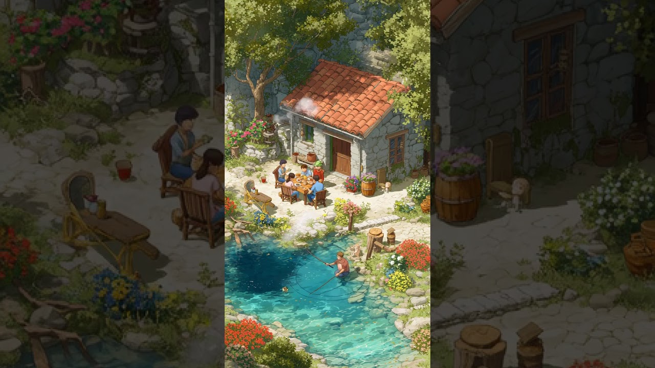 a serene and idyllic scene