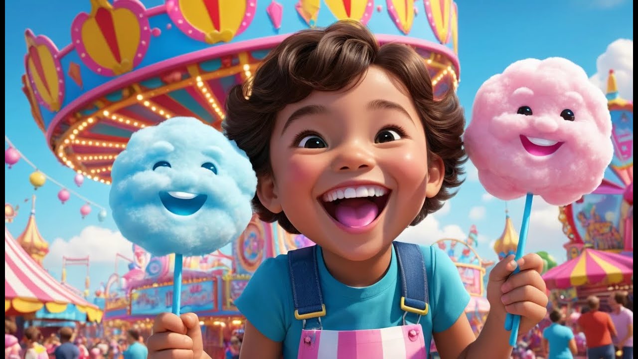 Cotton Candy, Sweet and Light Delight | Fun Candy Song for Kids | Sweet Treat Rhyme for Toddlers