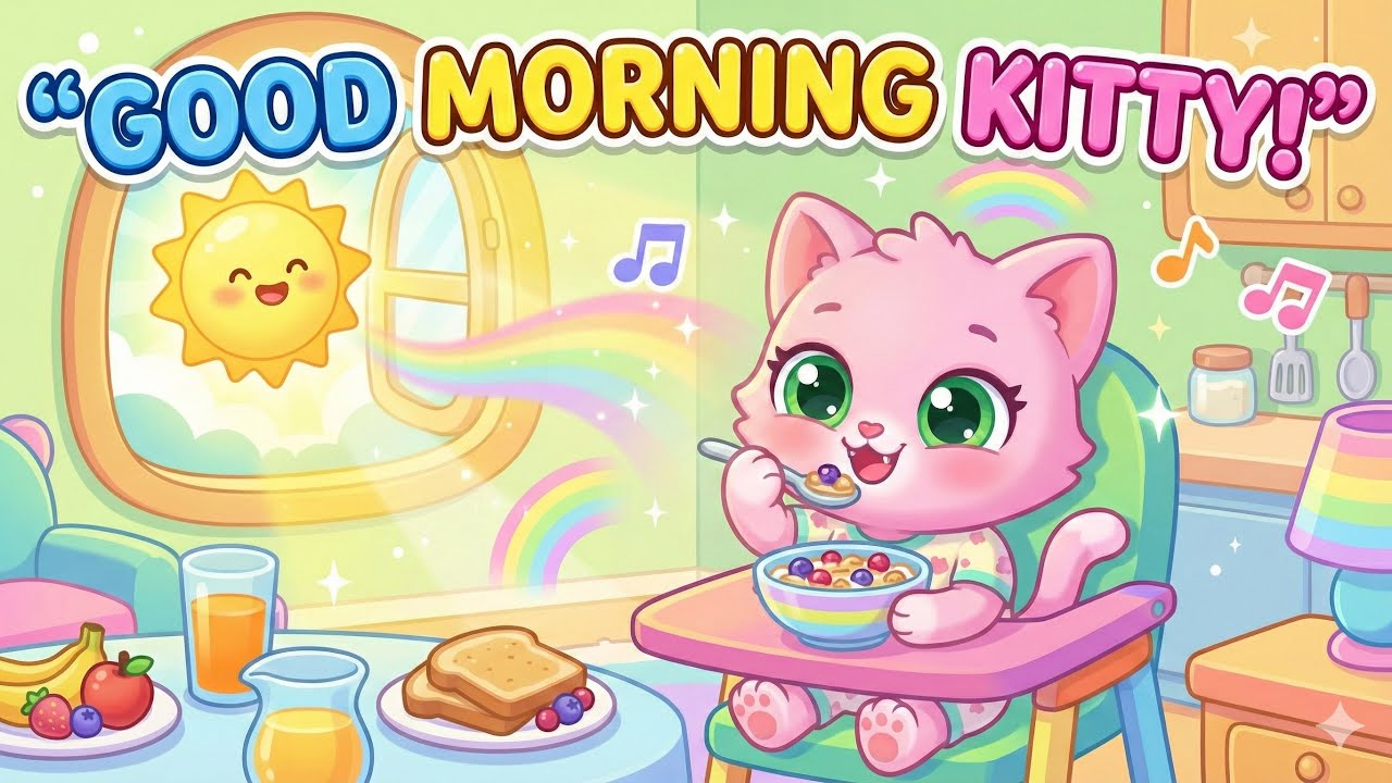 Good Morning Little Kitty Full Subtitle | Star Kitty Nursery Rhymes | Animals for Kids