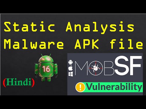 #12 MobSF Static Analysis of Malware APK File (in Hindi) | Android Pen ...