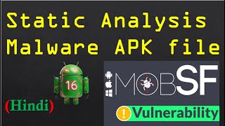 #12 MobSF Static Analysis of Malware APK File (in Hindi) | Android Pen-Testing Tutorial 2025