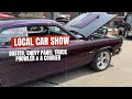 A Gasser, A 340 Plymouth Duster & A Chevy Harley Davidson Panel Truck At Local Car Show! How Cool!