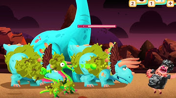 New Dino Brachio Arrived   Dinosaurs vs Cavemen Dino Bash Game