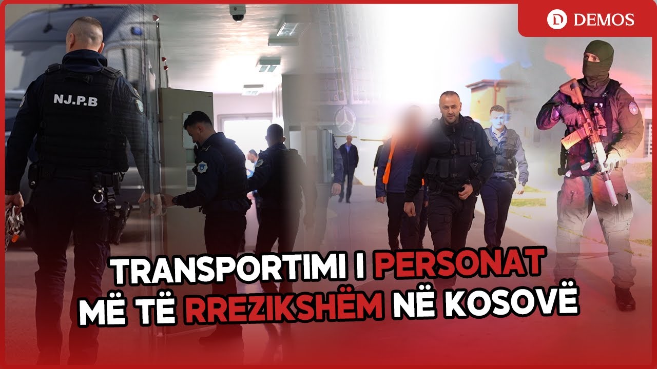 Të burgosurit me rrezikshmërinë më të madhe në Kosovë|Transporti i tyre nga Burgu i Dyzit në Gjykatë