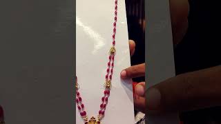 Temple Lakshmi Devi Haram With Rubys @ 16 GRAMS #viral #gold #shorts Antique Lakshmi Devi Haram