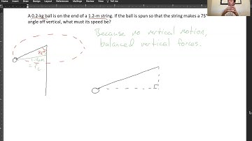 Needham Physics: Circular dynamics, ball on string with known angle