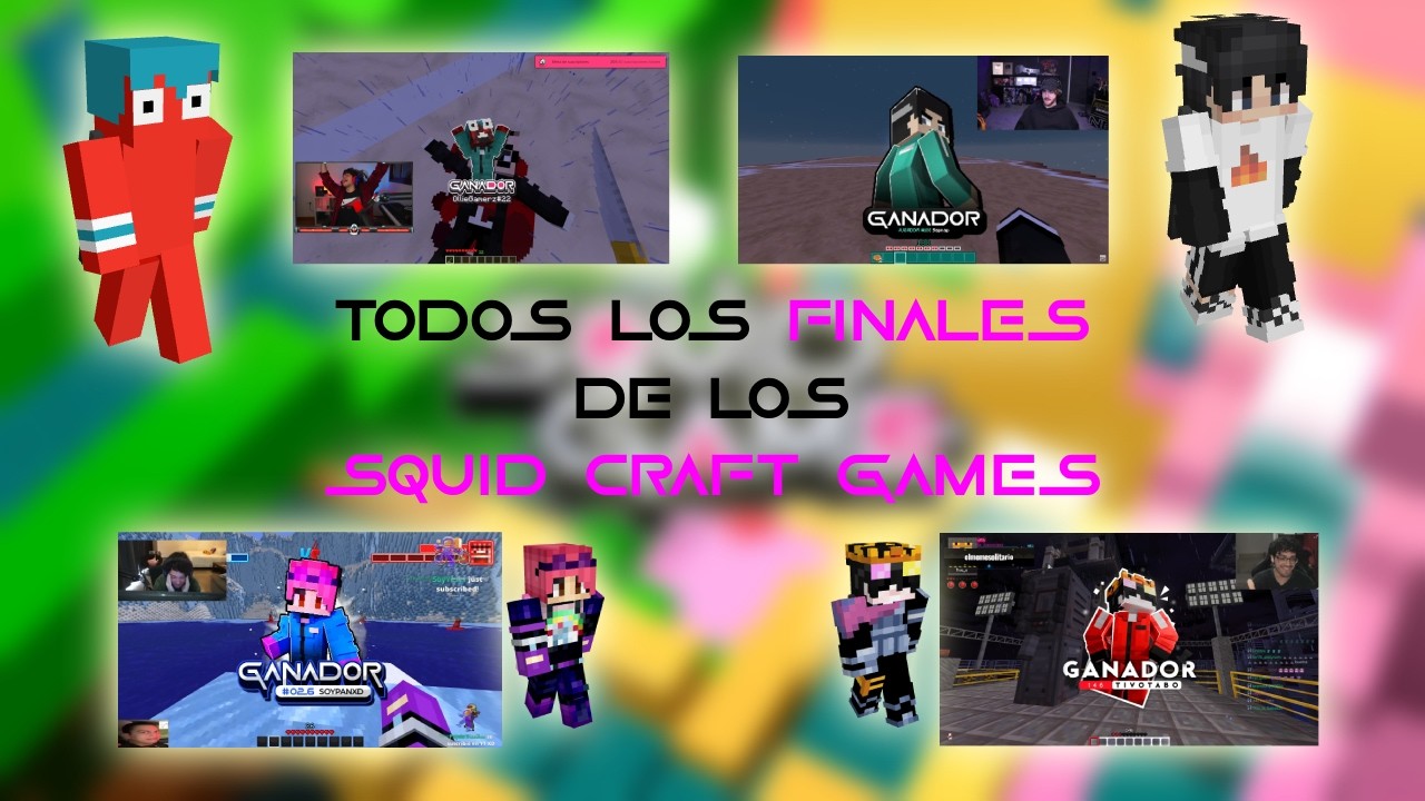 Todos los finales de Squid Craft Games (Cinematicas + Juego final)