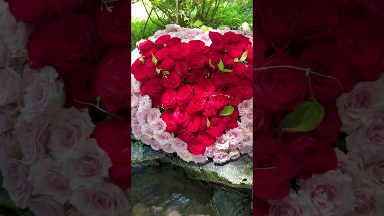 年に一度の💖ハート花手水💖 | 宮地嶽神社