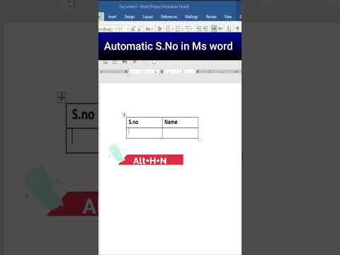 Automatic Serial Number