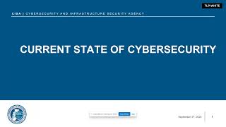 Cybersecurity & Infrastructure Security Agency CISA Resources for Libraries - recorded webinar
