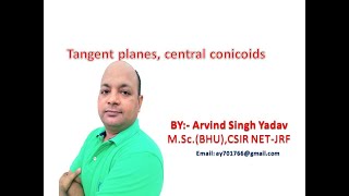 Central conicoids(tangent planes)