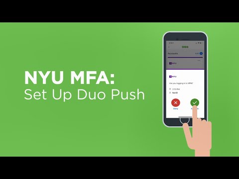 NYU MFA: Set Up Duo Push