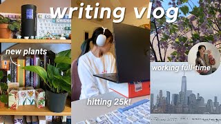 WRITING DIARIES 🐰 hitting 25,000 words, working full-time, sci-fi poetry & spring blossoms 🌸