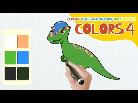 dinosaur coloring drawing and painting &amp;amp; Colors <strong>for</strong> kids 4 l <strong>LEO</strong> PANG