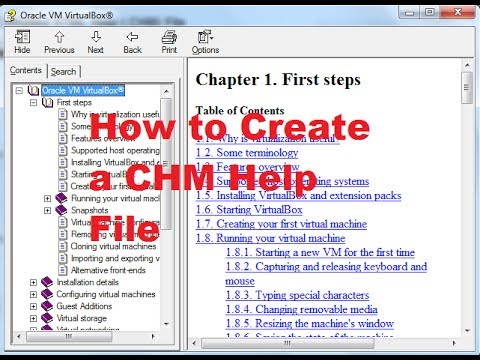 CHM 또는 컴파일 된 HTML 도움말 (.CHM) 파일을 만드는 방법