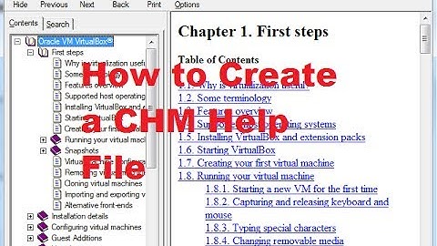 How to Create a CHM or Compiled HTML Help (.CHM)  File