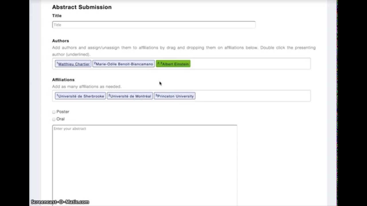 Add authors and affiliations on the FourWaves Platform