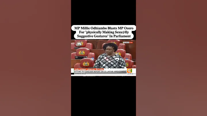 Mp Millie Odhiambo Blast Mp Osoro For" physically Making Sexu@lly suggestive Gestures "In parliament
