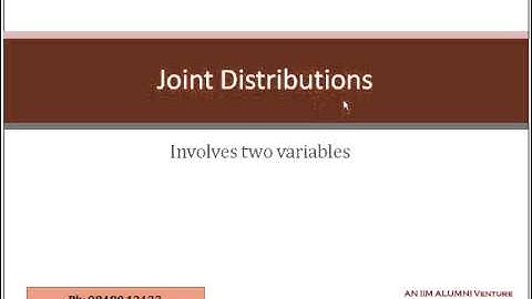 Actuary CT 3 Probability Joint Distributions