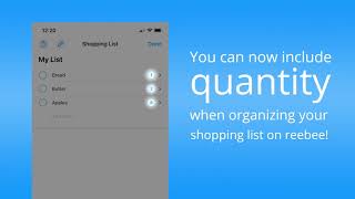 You can now include quantity when organizing your shopping list on reebee! screenshot 4