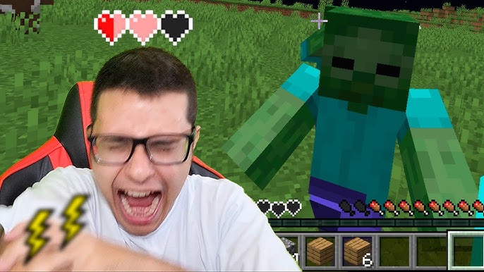 minecraft mas eu TOMO DANO NA VIDA REAL! 