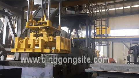 Pavers shot blasting machine with Palletizer wroking video
