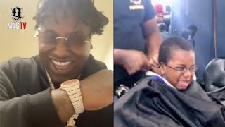 Celebrity "Everybody Calm Down" Honeykomb Brazy Clowns Junior After Getting His Hair Cut! 💈 Net Worth