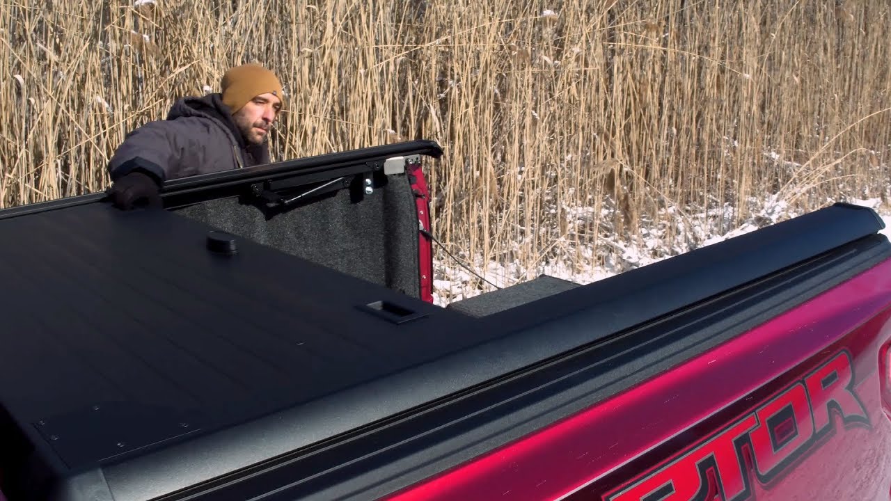 A.R.E. DoubleCover Unique Truck Bed Cover That Lifts And Retracts Quick Overview YouTube