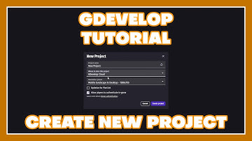 How to "Create Project" in GDEVELOP