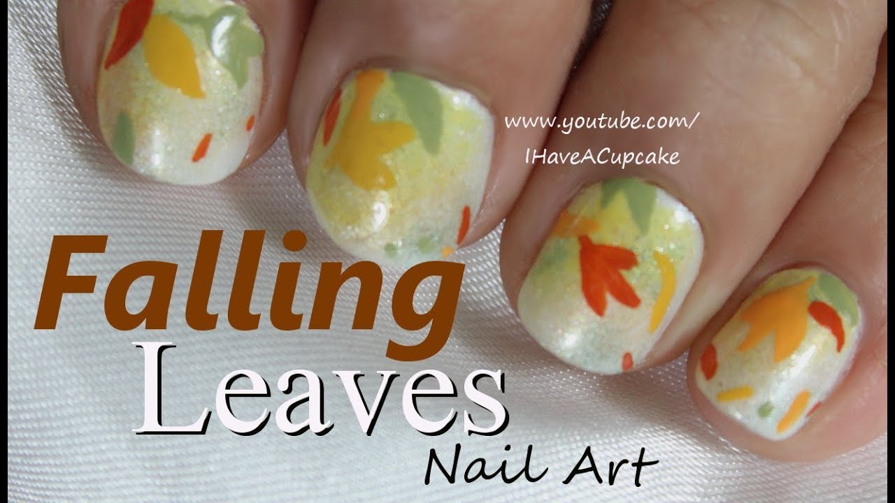 Falling Leaves Nail Art - YouTube