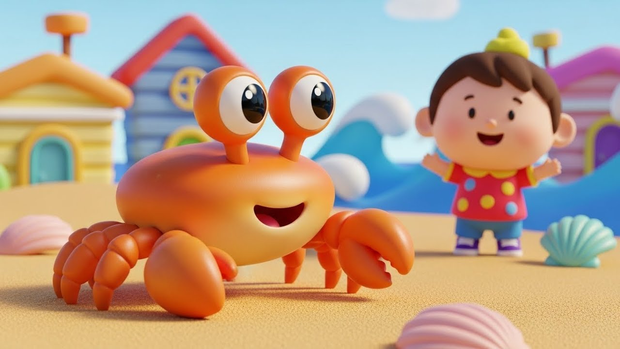 Cangrejo bebé caminaba de puntillas 🦀👣 | Canción divertida para niños | Rimas infantiles AV1