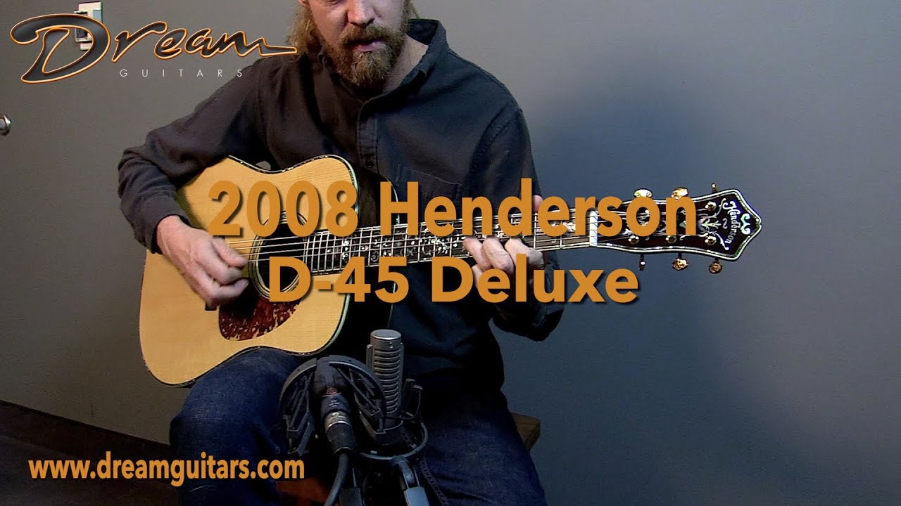 2008 Henderson Dreadnought 45 Deluxe, Brazilian Rosewood/Red