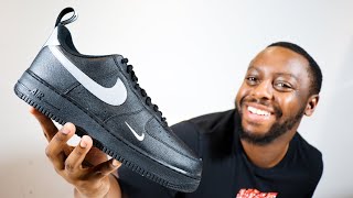 Air Force 1 Cool Grey Black LV8 On Foot Sneaker Review QuickSchopes 579  Schopes DZ4514 002 