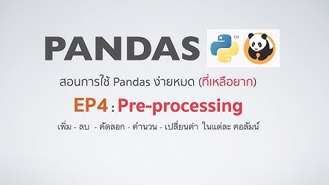 สอนการใช้ pandas : การ preprocessing ข้อมูลด้วย pandas