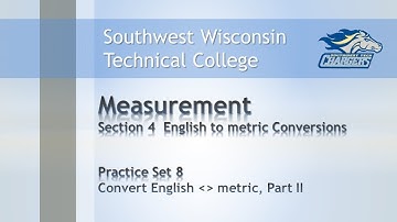 College Math – Measurement Chapter P.S. 8, “Convert English to metric, & vice-versa, Part II”.