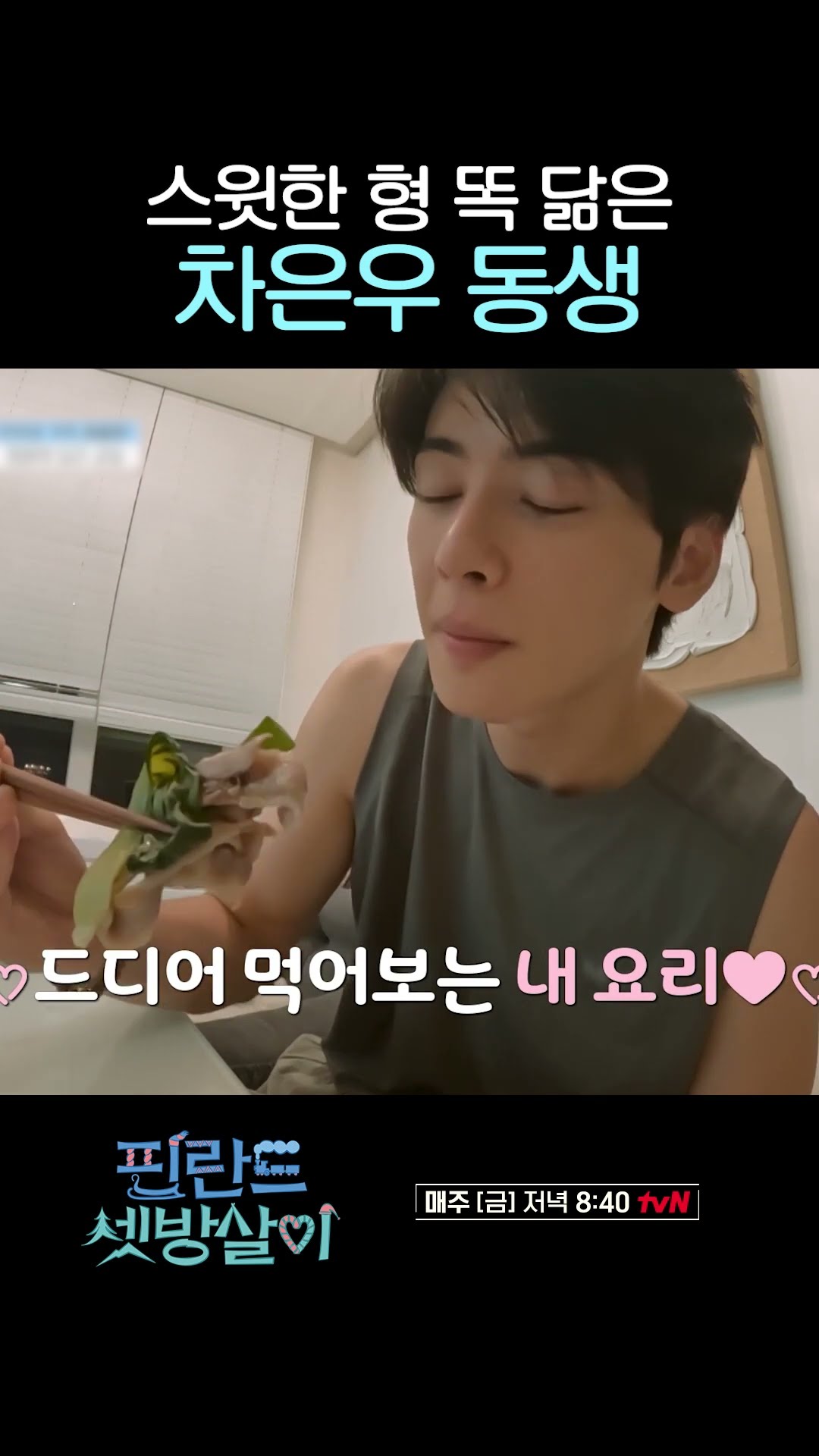 스윗한 차은우에 더 스윗한 차은우 동생 #핀란드셋방살이