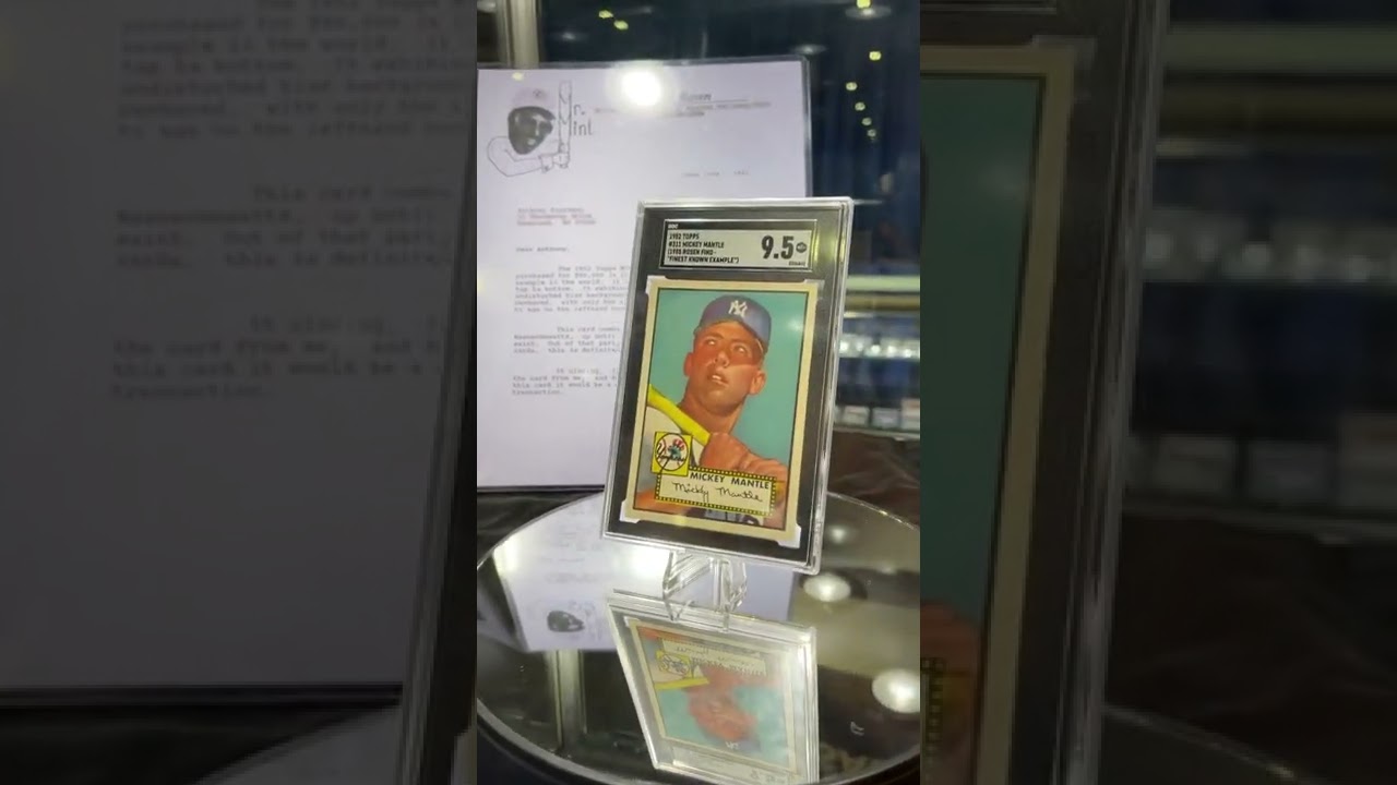 The most expensive sports card ever. THE 1952 Topps Mickey Mantle!  