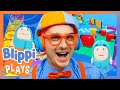 Can I Beat Wipeout Obby on Obby Bods? 👾 Blippi Plays Roblox Games for Kids