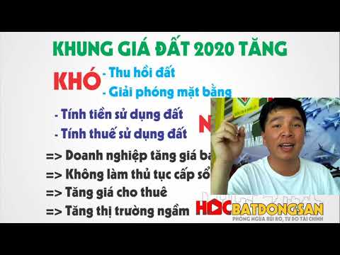 Khung giá đất 2020 tăng lên thì ảnh hưởng gì? - Nguyễn Hữu Vũ Khung giá đất 2020 tăng lên thì ảnh hưởng gì? - Nguyễn Hữu Vũ
