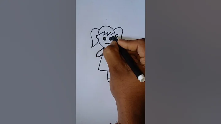 How to Draw a Cute Girl Picture Easy andStep by Step, Cizim Saati Art Girl Drawing