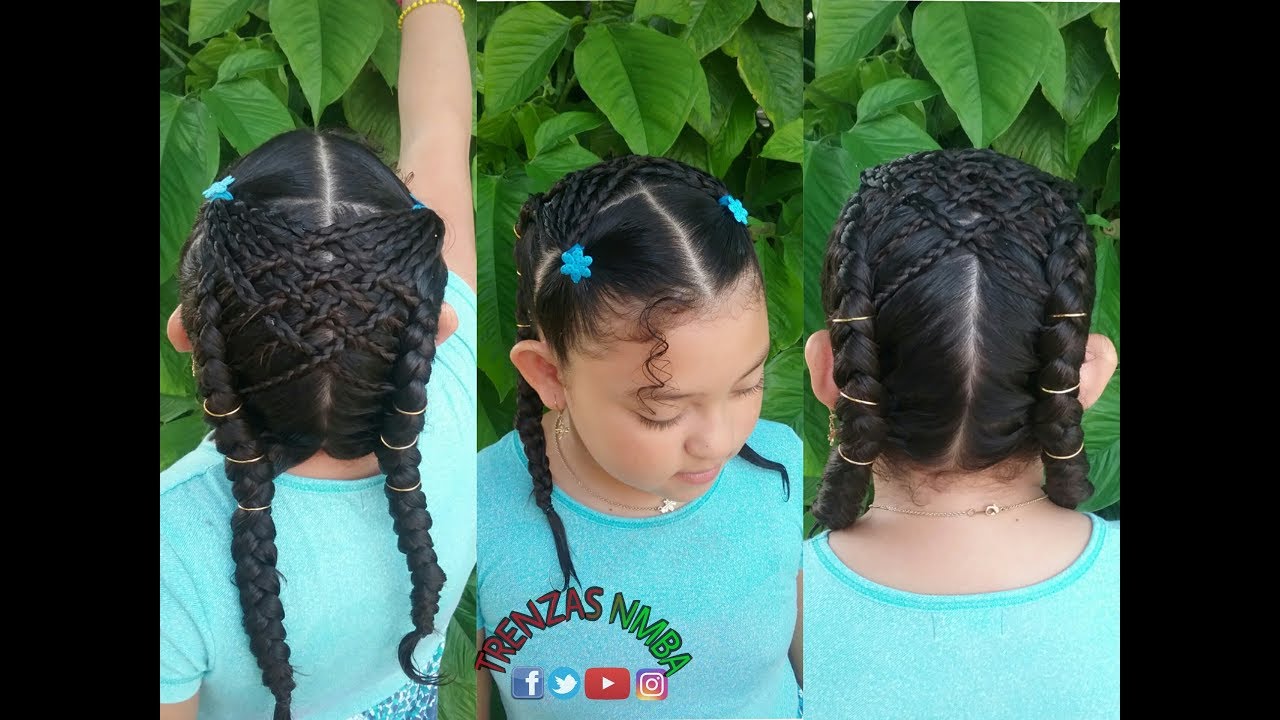 PEINADO FÁCIL PARA NIÑAS/ TRENZAS CRUZADAS Y TRENZA HOLANDESA / TRENZAS NMBA