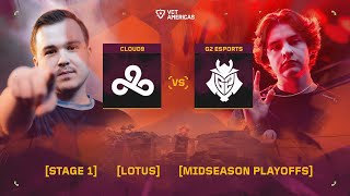 Cloud9 vs G2 Esports - VCT Americas Stage 1 - Midseason Playoffs - Map 1