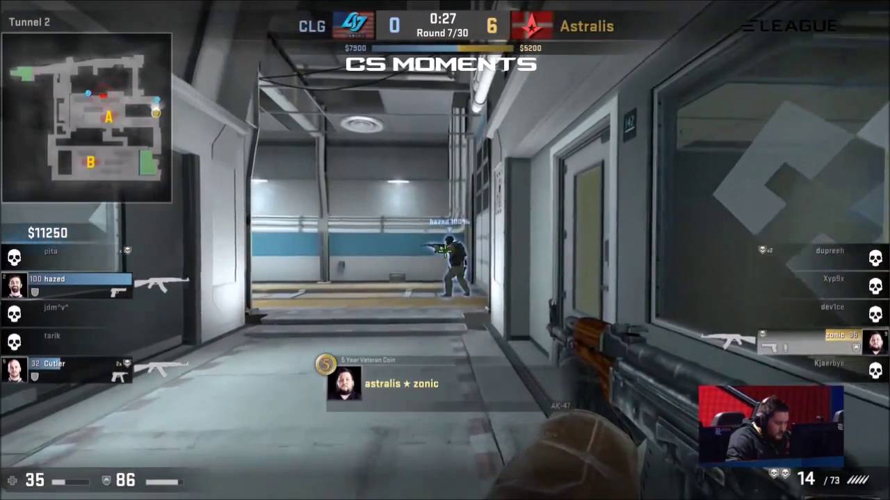 zonik knife kill on hazed by E-League Astralis vs CLG