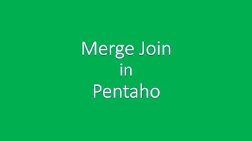 Merge Join in Pentaho | PDI | ETL