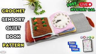 Crochet Sensory Quiet Book Pattern 1 of the Crochet KIDS TOYS LIVE Mystery CAL + Prizes 🧶